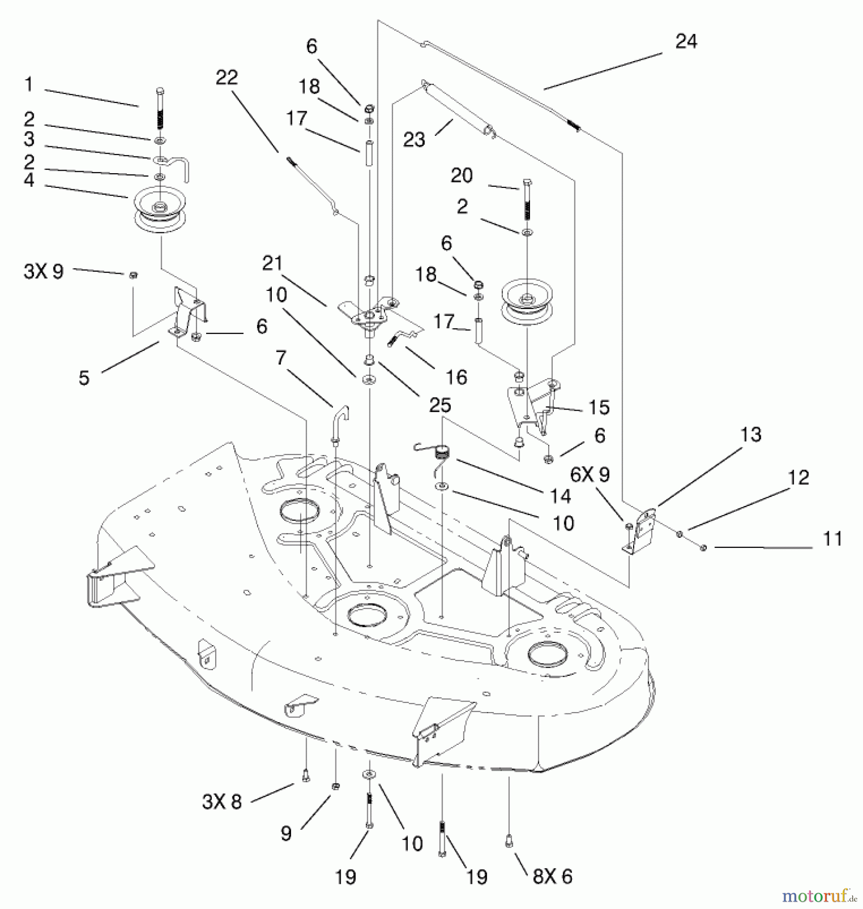Toro Neu Mowers, Deck Assembly Only 79108 - Toro 44
