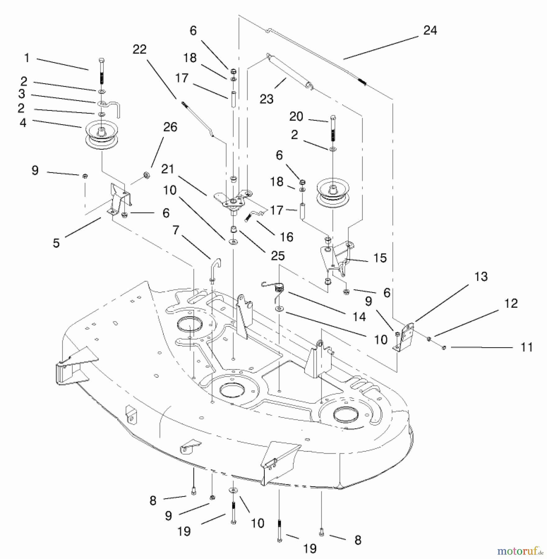  Toro Neu Mowers, Deck Assembly Only 79109 - Toro 44