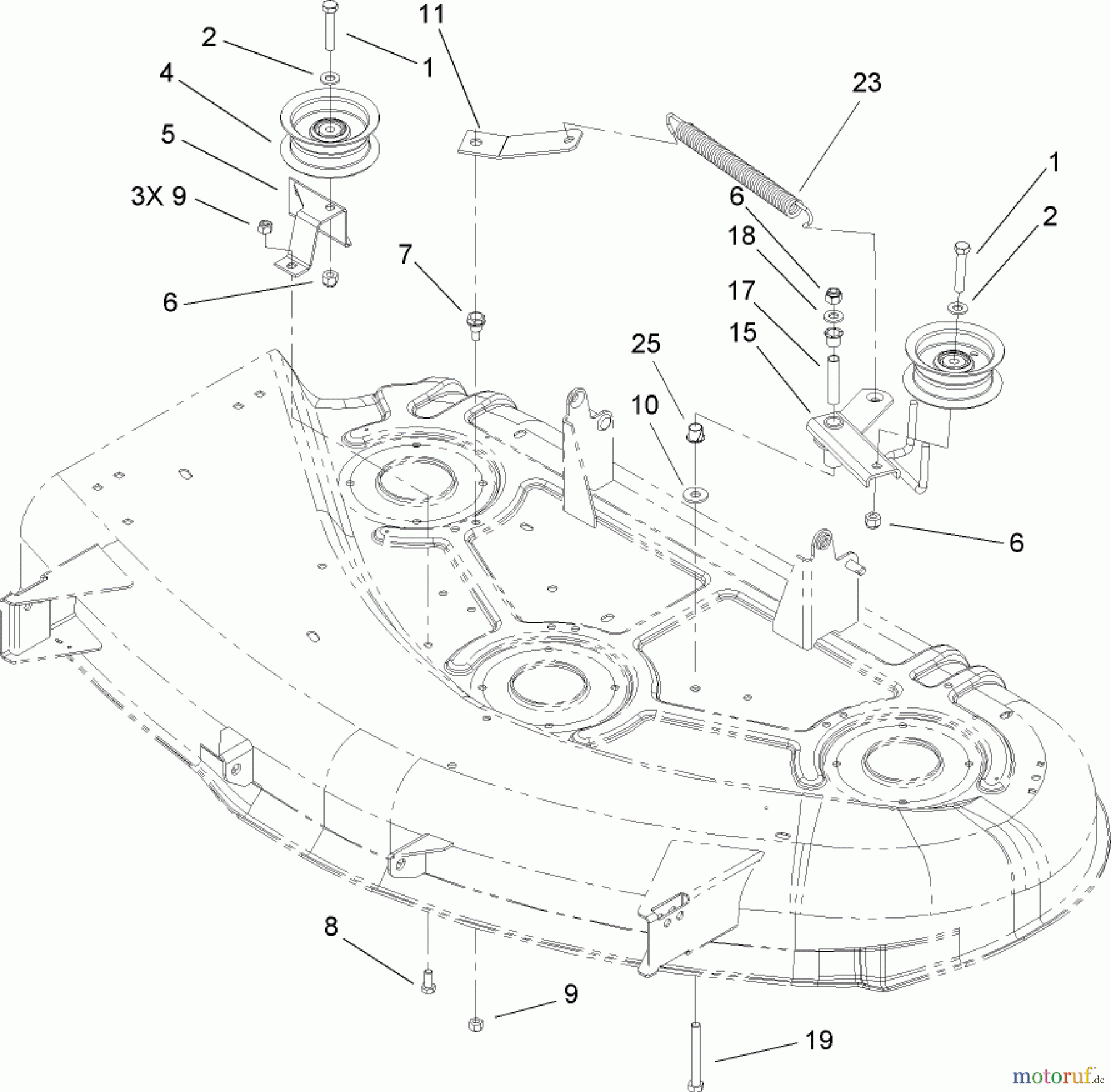 Toro Neu Mowers, Deck Assembly Only 79110 - Toro 44