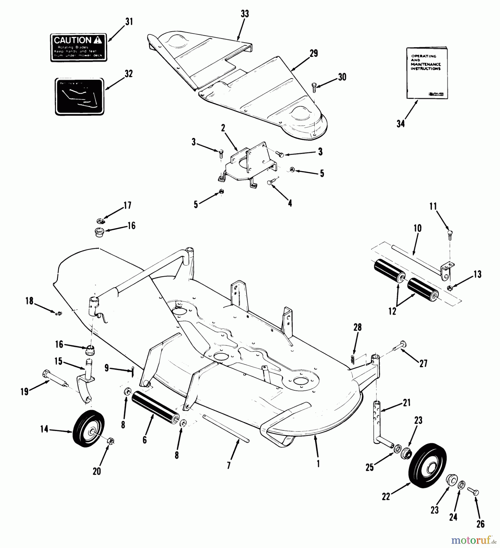 Toro Neu Mowers, Deck Assembly Only 85-60XS01 - Toro 60