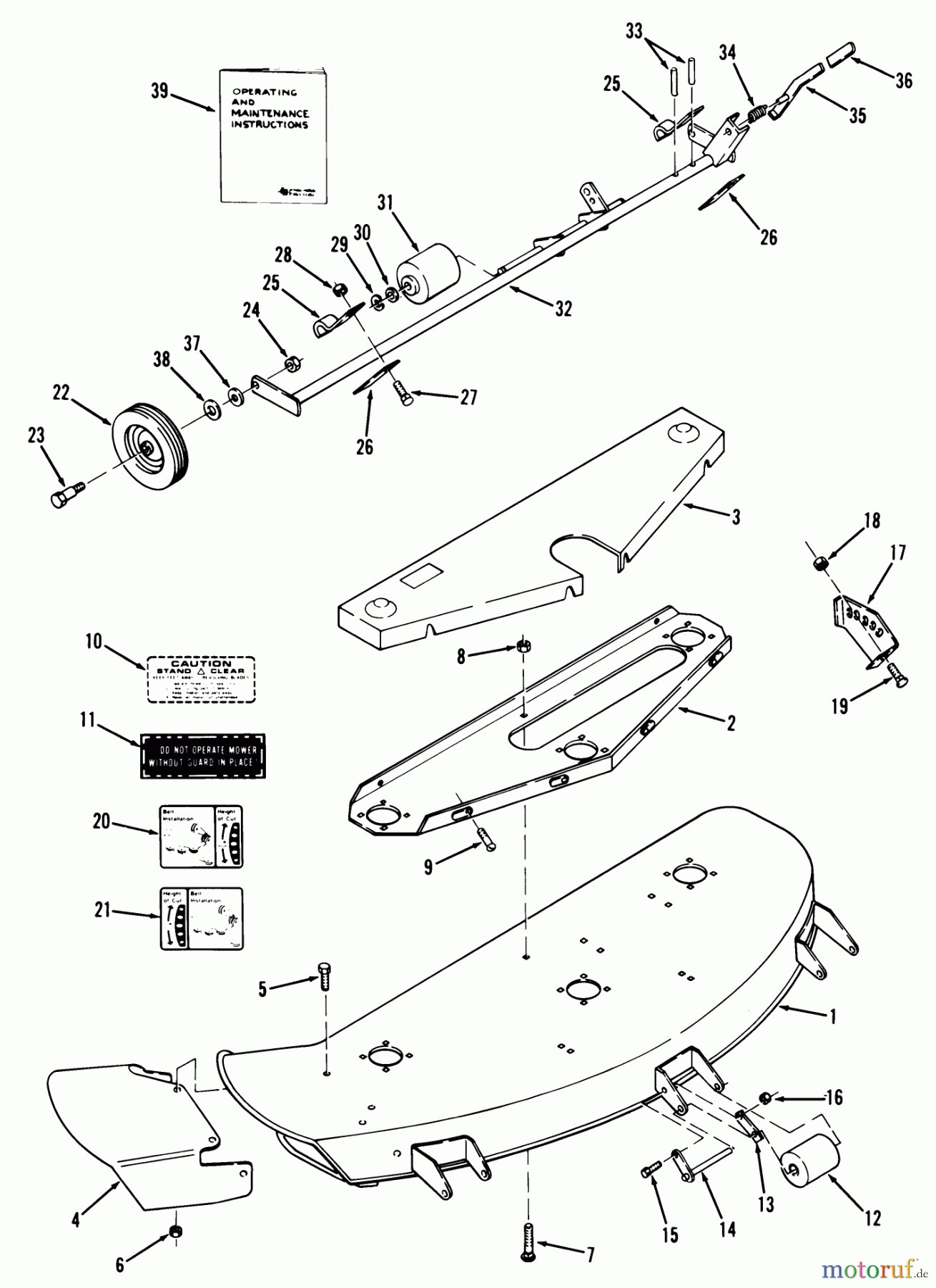 Toro Neu Mowers, Deck Assembly Only 85-42MR01 - Toro 42