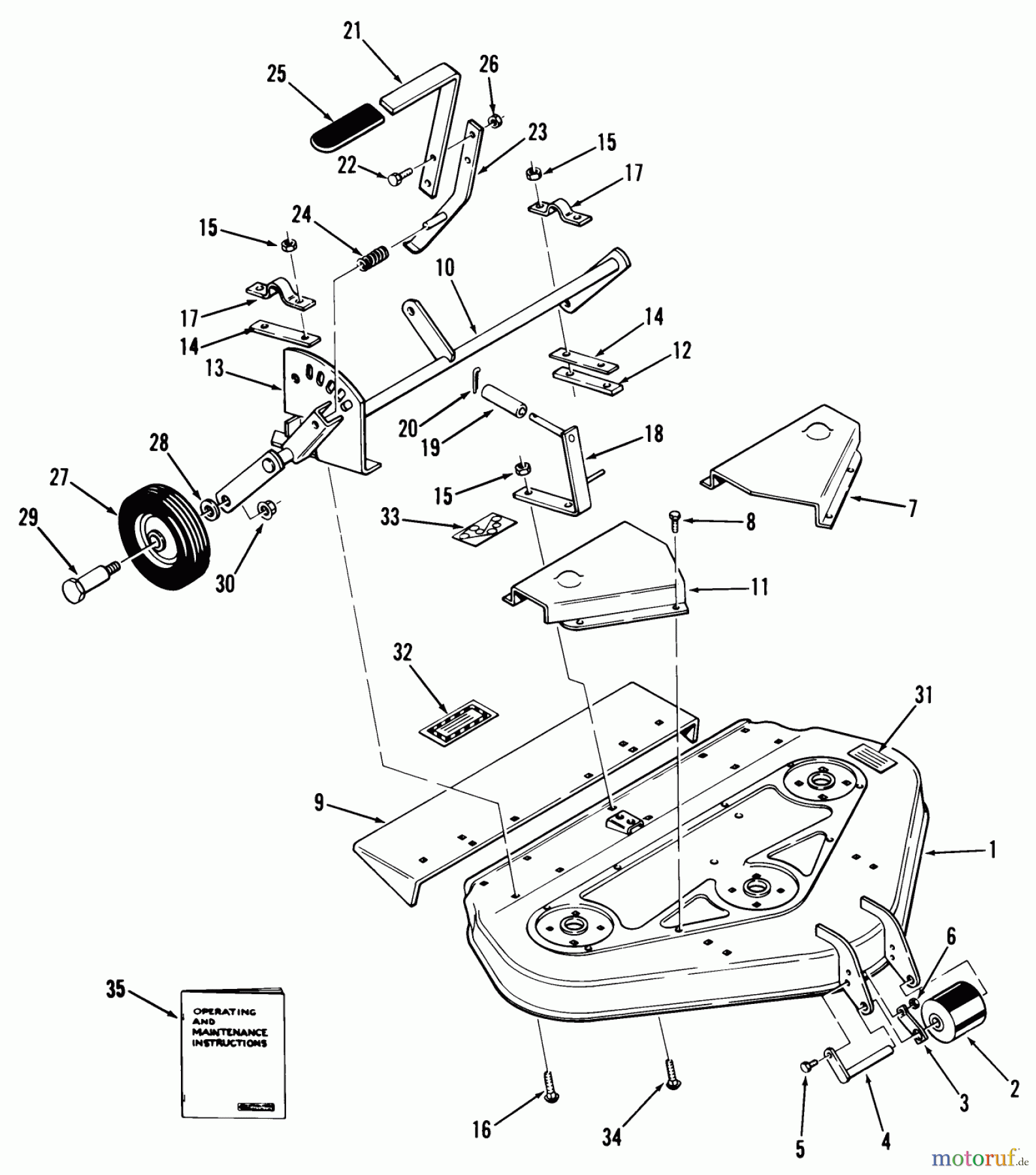 Toro Neu Mowers, Deck Assembly Only 95-36XS00 - Toro 36