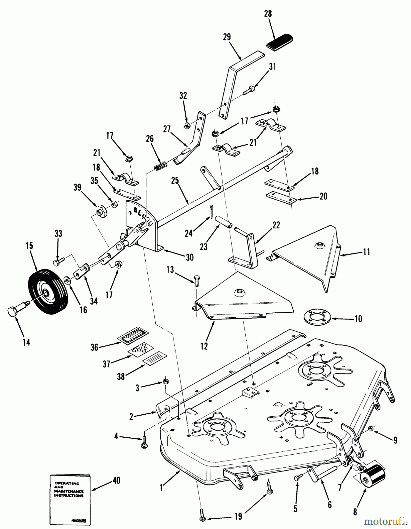 Toro Neu Mowers, Deck Assembly Only 95-36XR00 - Toro 36