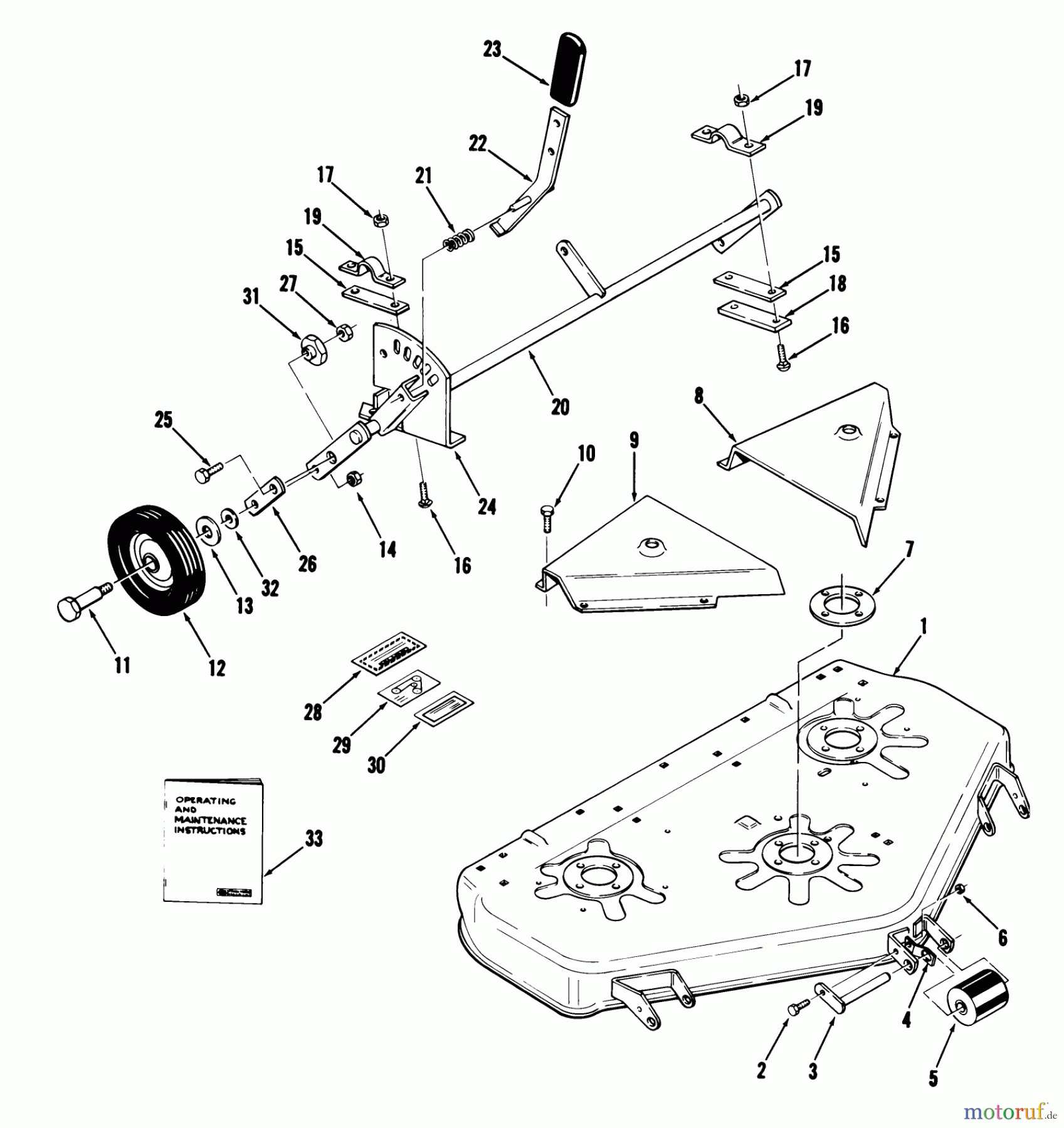 Toro Neu Mowers, Deck Assembly Only 95-36MS01 - Toro 36