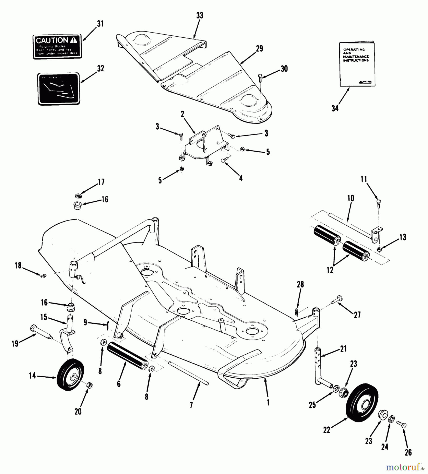 Toro Neu Mowers, Deck Assembly Only 95-60XS01 - Toro 60