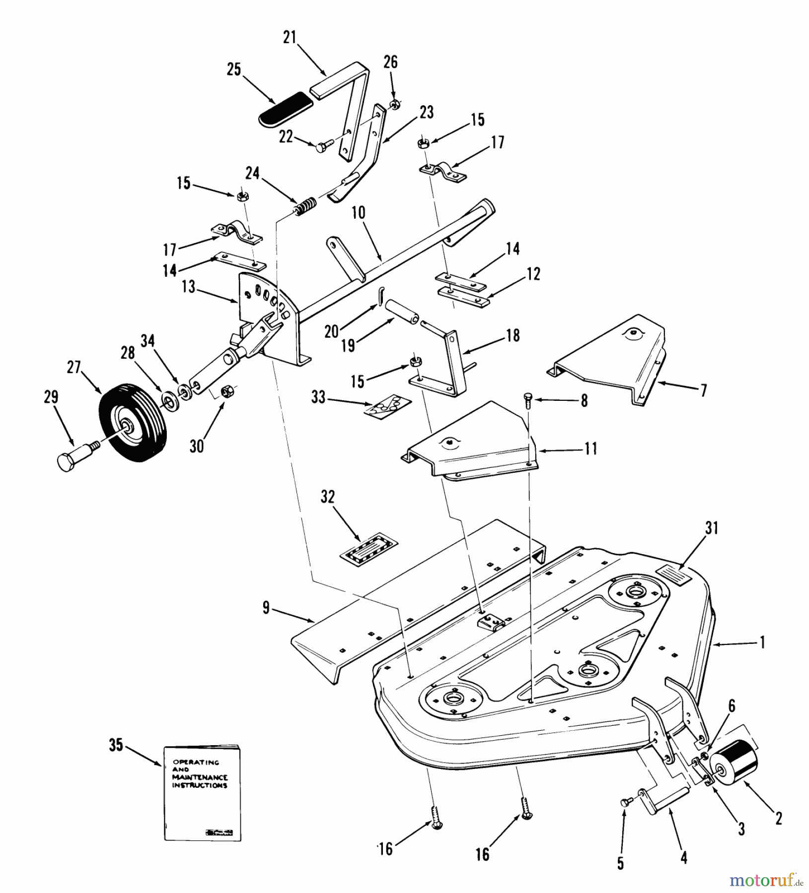 Toro Neu Mowers, Deck Assembly Only 95-36XS01 - Toro 36