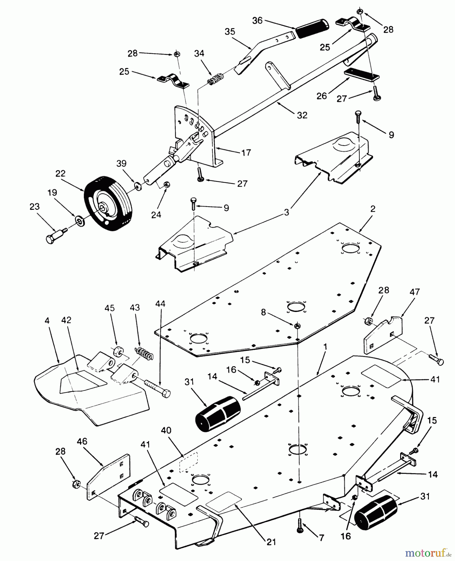 Toro Neu Mowers, Deck Assembly Only C5-60SC03 - Toro 60