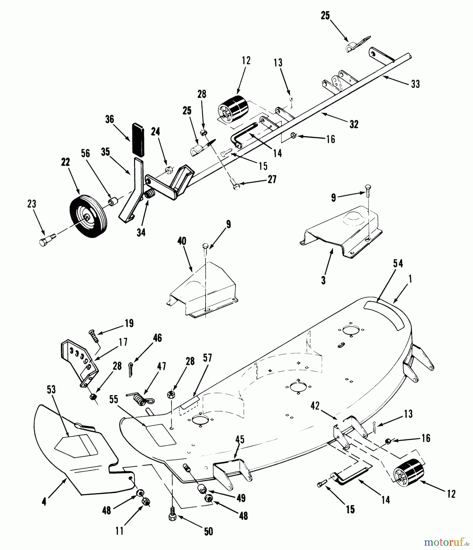 Toro Neu Mowers, Deck Assembly Only D5-42MS01 - Toro 42