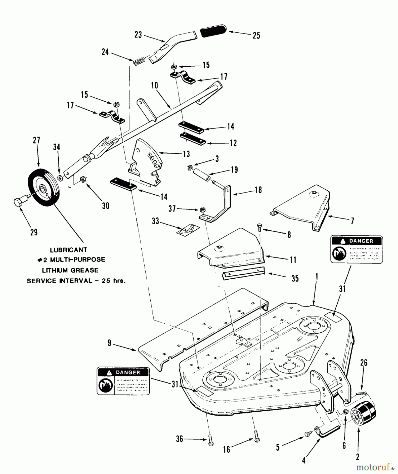  Toro Neu Mowers, Deck Assembly Only E5-36XR01 - Toro 36