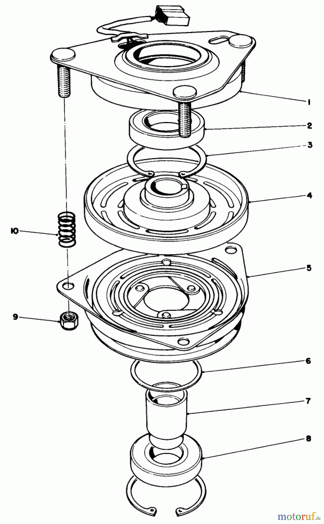 Toro Neu Mowers, Drive Unit Only 30102 - Toro Mid-Size Proline Gear Traction Unit, 12 hp, 1988 (8000001-8999999) CLUTCH ASSEMBLY NO. 54-3200