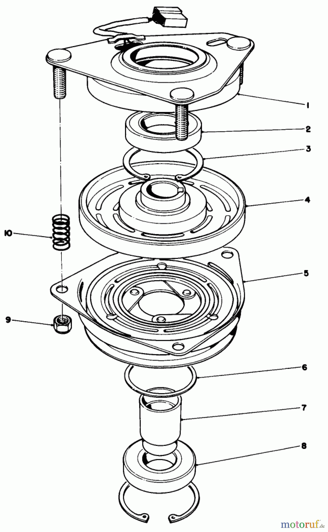 Toro Neu Mowers, Drive Unit Only 30102 - Toro Mid-Size Proline Gear Traction Unit, 12 hp, 1990 (0000001-0999999) CLUTCH ASSEMBLY NO. 54-3200