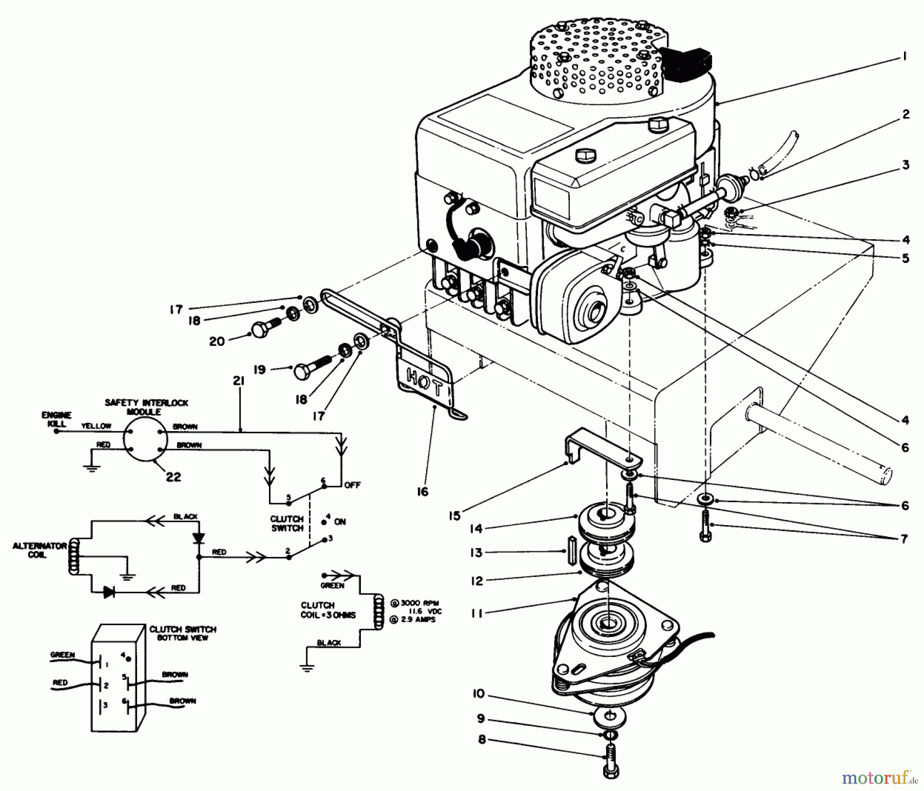 Toro Neu Mowers, Drive Unit Only 30102 - Toro Mid-Size Proline Gear Traction Unit, 12 hp, 1991 (1000001-1999999) ENGINE ASSEMBLY