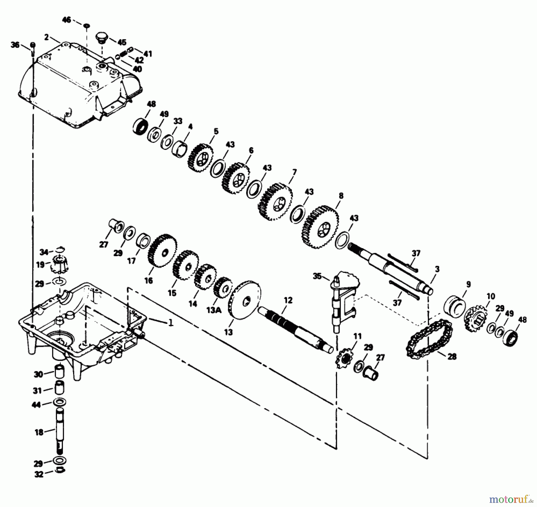 Toro Neu Mowers, Drive Unit Only 30102 - Toro Mid-Size Proline Gear Traction Unit, 12 hp, 1991 (1000001-1999999) PEERLESS TRANSMISSION MODEL NO. 700-039