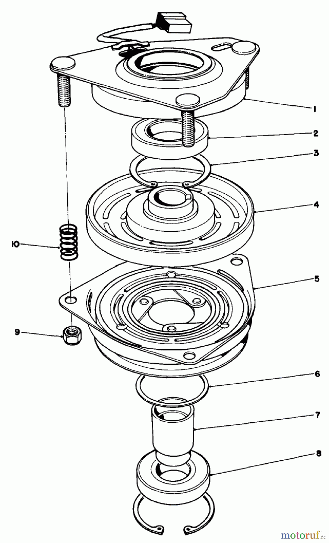 Toro Neu Mowers, Drive Unit Only 30103 - Toro Mid-Size Proline Gear Traction Unit, 12 hp, 1989 (9000001-9999999) CLUTCH ASSEMBLY NO. 54-3200