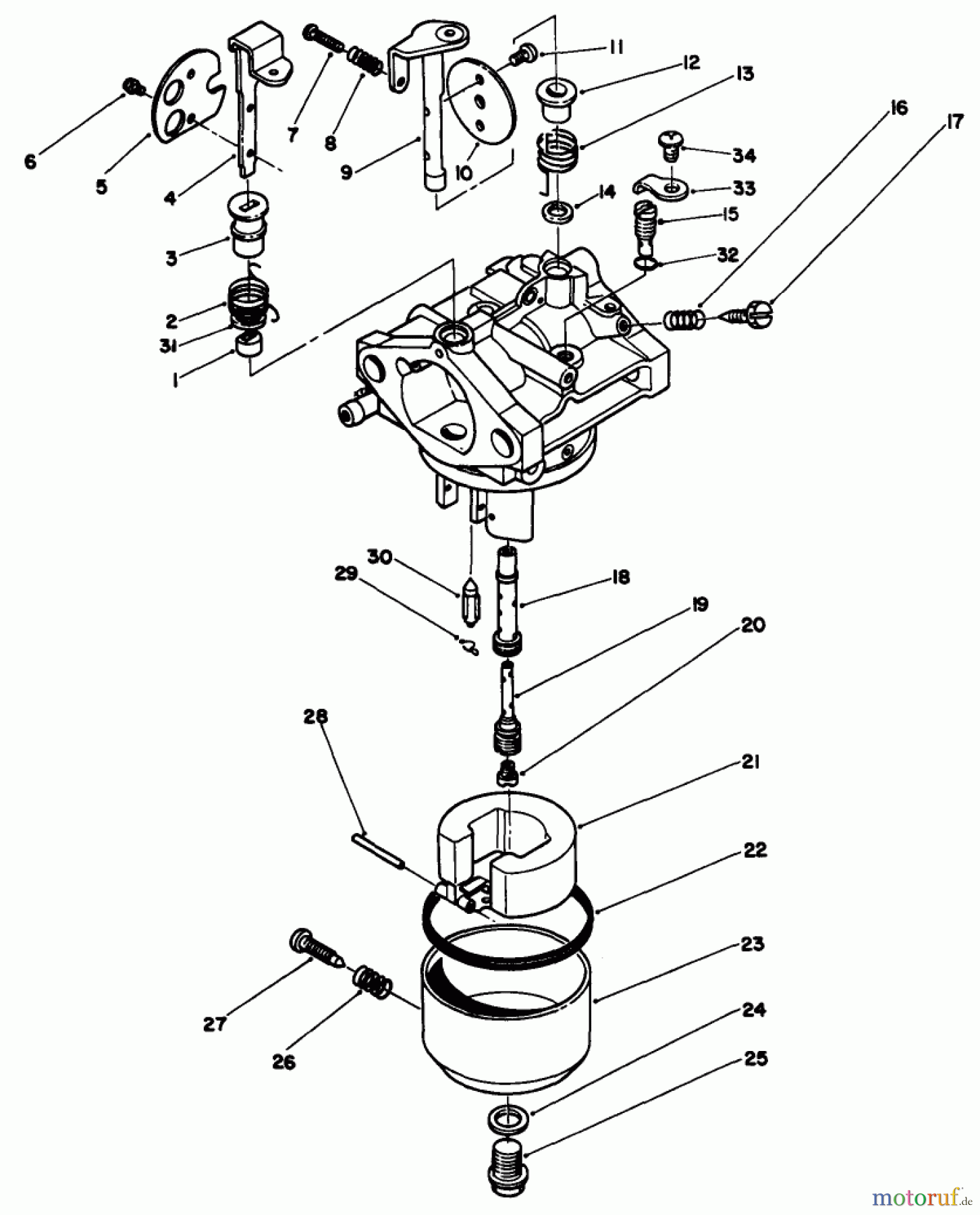  Toro Neu Mowers, Drive Unit Only 30106 - Toro Mid-Size Proline Gear Traction Unit, 12.5 hp, 1991 (1000001-1999999) CARBURETOR ASSEMBLY