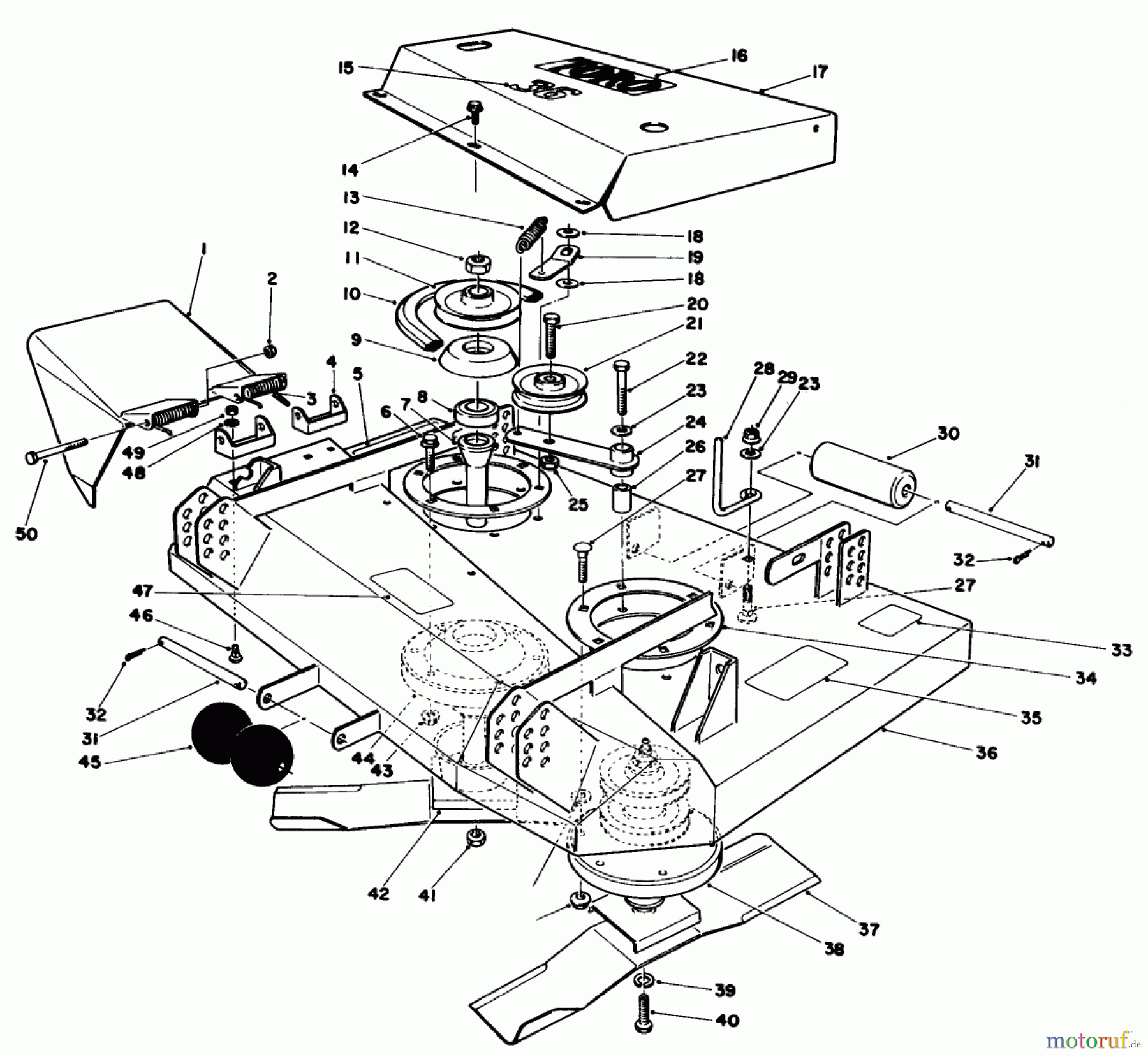 Toro Neu Mowers, Drive Unit Only 30108 - Toro Mid-Size Proline Gear Traction Unit, 8 hp, 1984 (4000001-4999999) 36