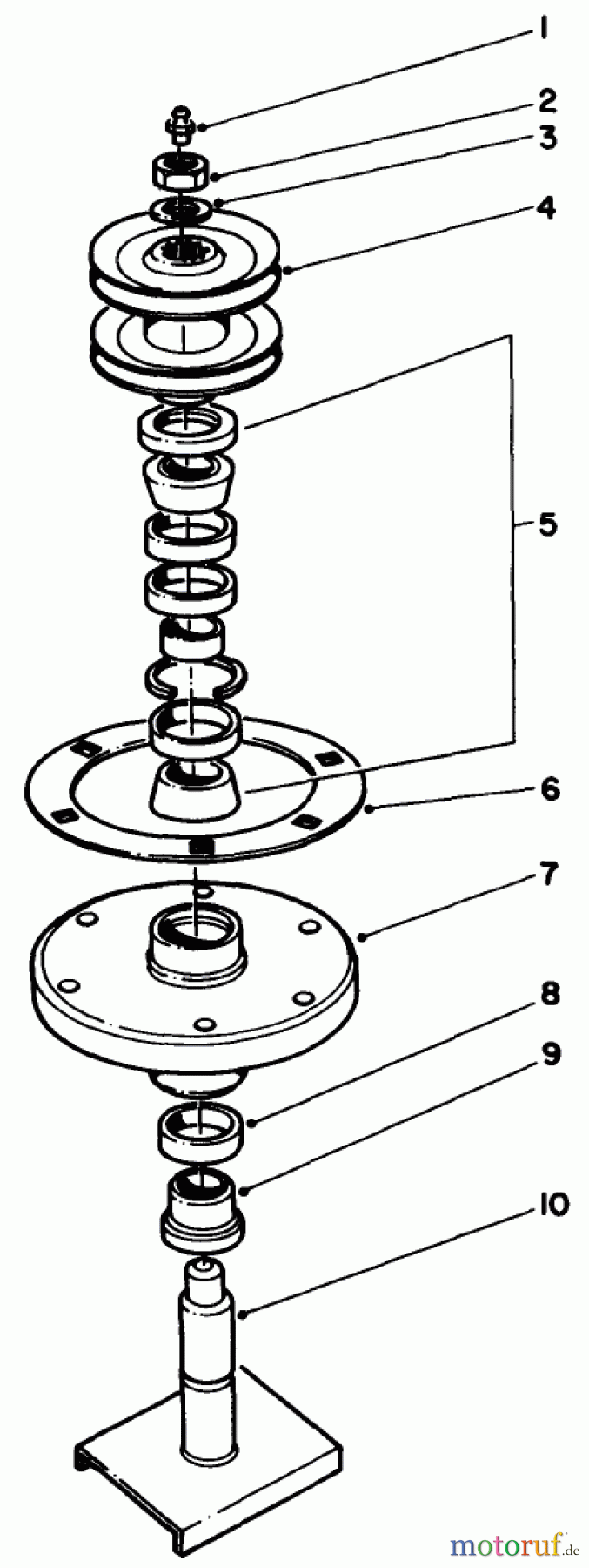Toro Neu Mowers, Drive Unit Only 30108 - Toro Mid-Size Proline Gear Traction Unit, 8 hp, 1984 (4000001-4999999) DRIVE SPINDLE NO. 51-3540