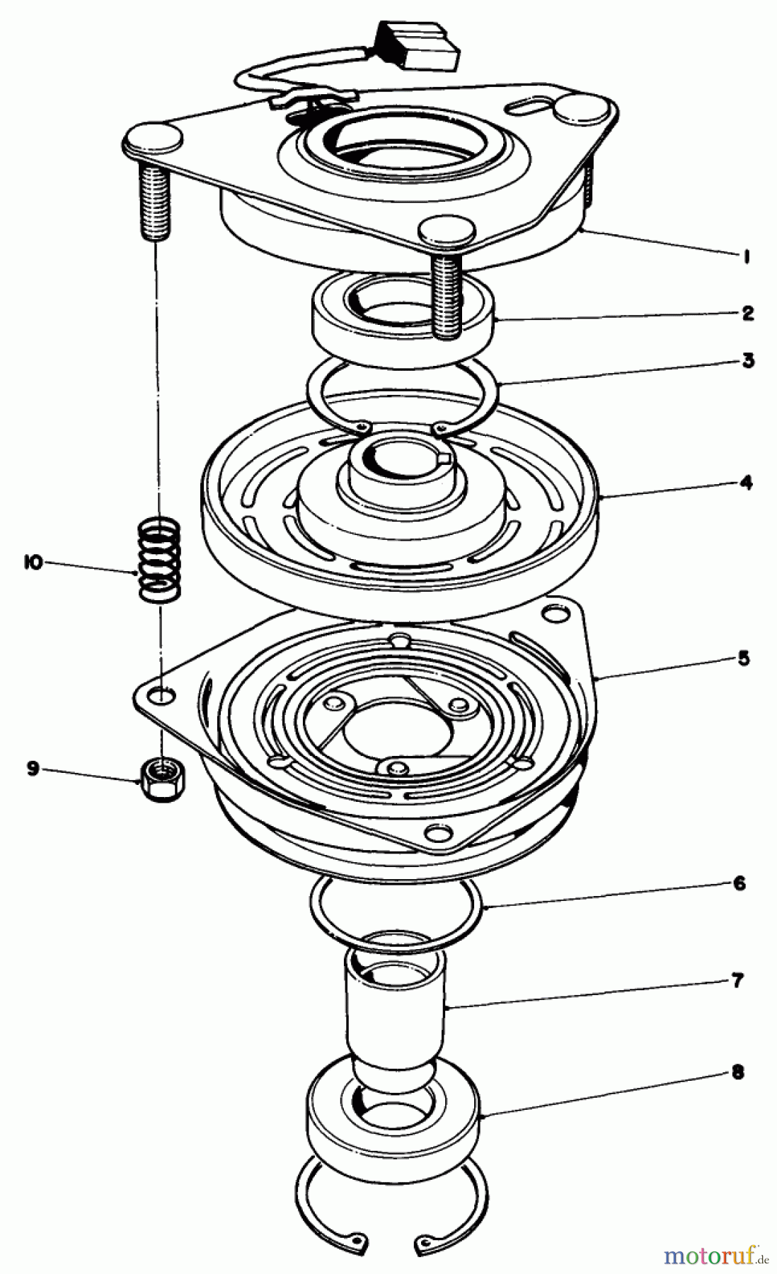 Toro Neu Mowers, Drive Unit Only 30111 - Toro Mid-Size Proline Gear Traction Unit, 11 hp, 1985 (5000001-5999999) CLUTCH ASSEMBLY NO. 54-3200