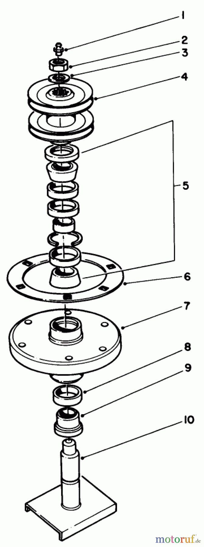 Toro Neu Mowers, Drive Unit Only 30111 - Toro Mid-Size Proline Gear Traction Unit, 11 hp, 1985 (5000001-5999999) DRIVE SPINDLE N0. 54-7780 (CUTTING UNITS MODEL NO. 30136 & 30152)