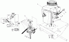 Toro 30112 - Mid-Size Proline Gear Traction Unit, 12.5 hp, 1986 (6000001-6999999) Ersatzteile ENGINE AND CLUTCH ASSEMBLY