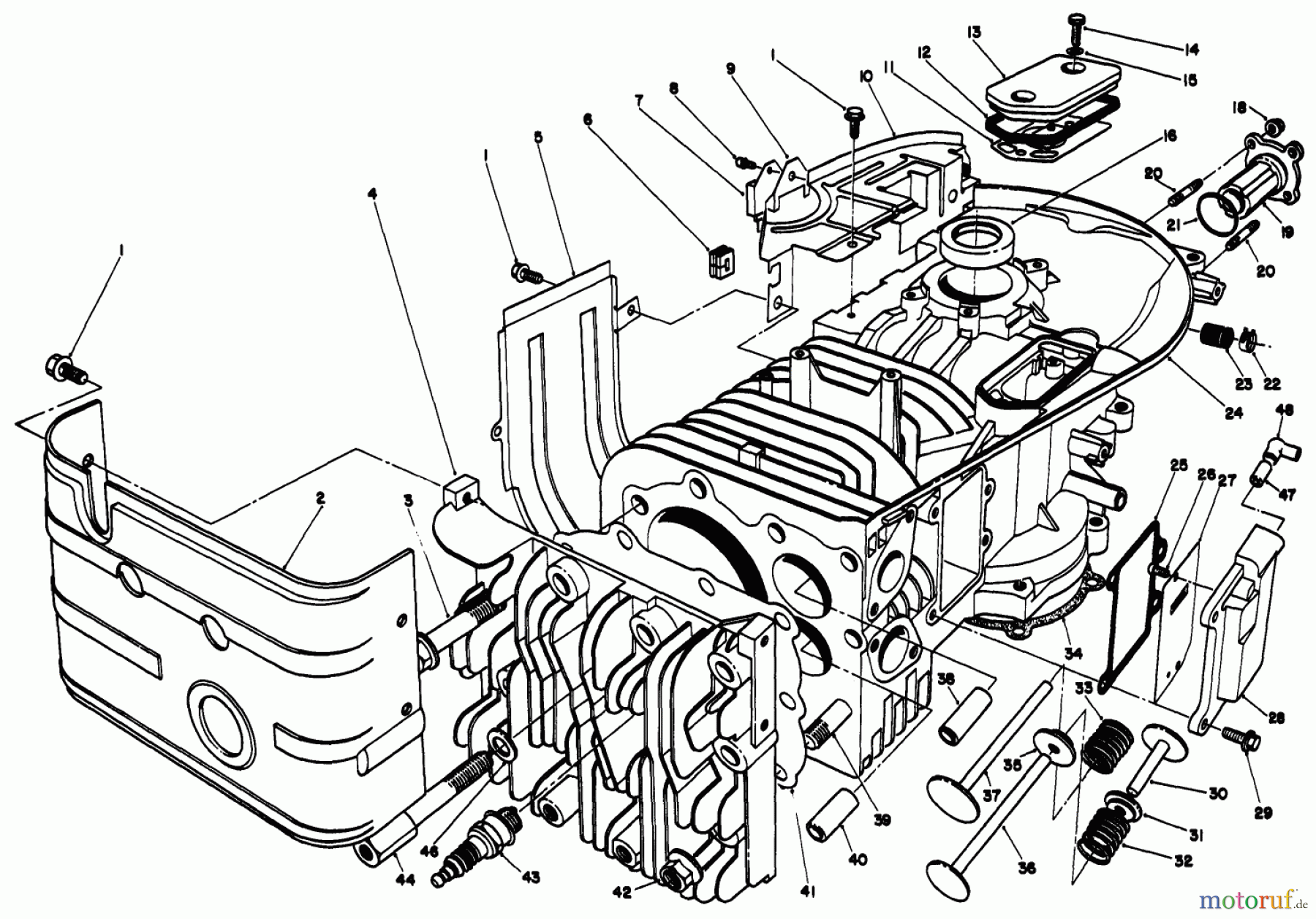Toro Neu Mowers, Drive Unit Only 30112 - Toro Mid-Size Proline Gear Traction Unit, 12.5 hp, 1988 (8000001-8999999) ENGINE ASSEMBLY