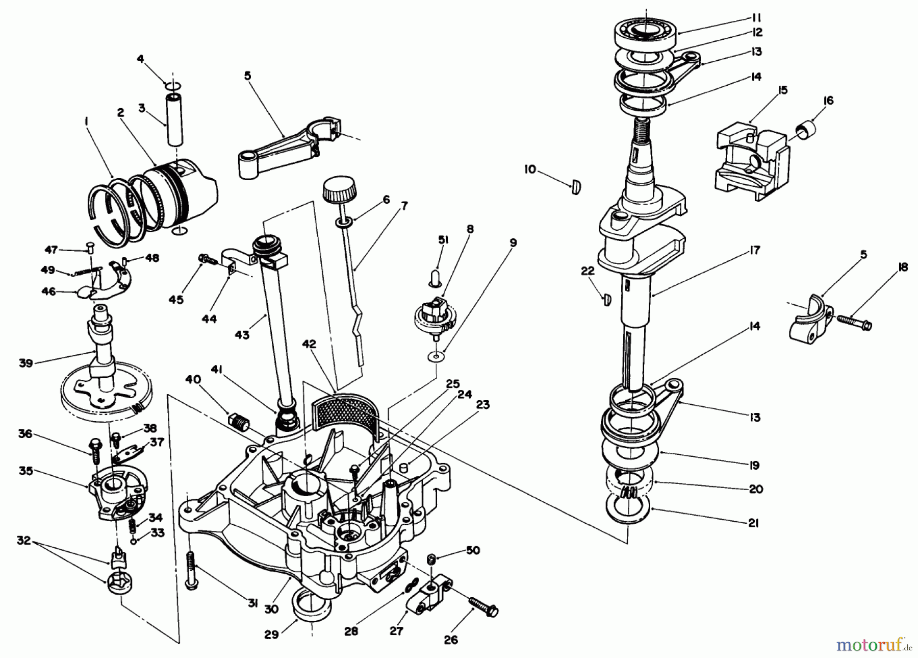 Toro Neu Mowers, Drive Unit Only 30112 - Toro Mid-Size Proline Gear Traction Unit, 12.5 hp, 1989 (9000001-9999999) CRANKCASE ASSEMBLY
