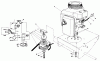 Toro 30112 - Mid-Size Proline Gear Traction Unit, 12.5 hp, 1989 (9000001-9999999) Ersatzteile ENGINE AND CLUTCH ASSEMBIY