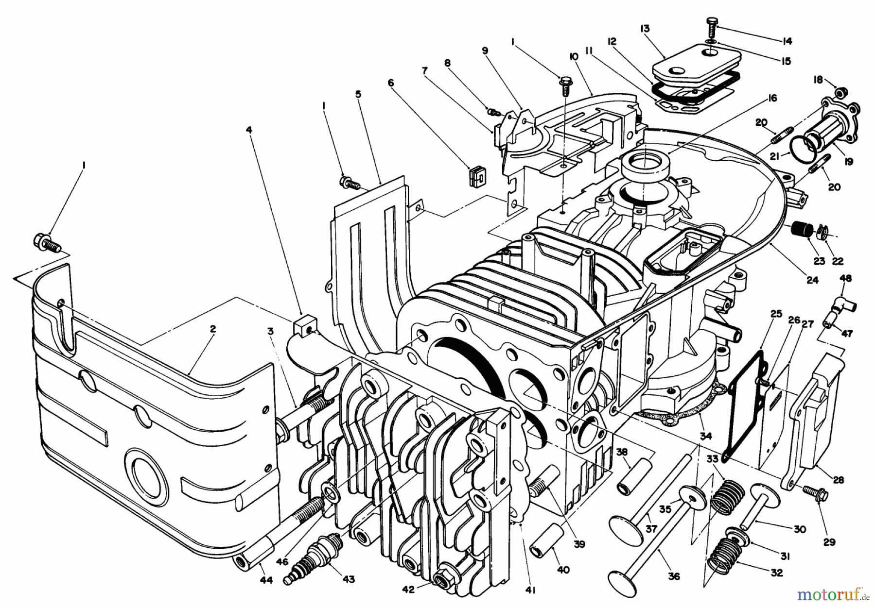 Toro Neu Mowers, Drive Unit Only 30112 - Toro Mid-Size Proline Gear Traction Unit, 12.5 hp, 1989 (9000001-9999999) ENGINE ASSEMBLY