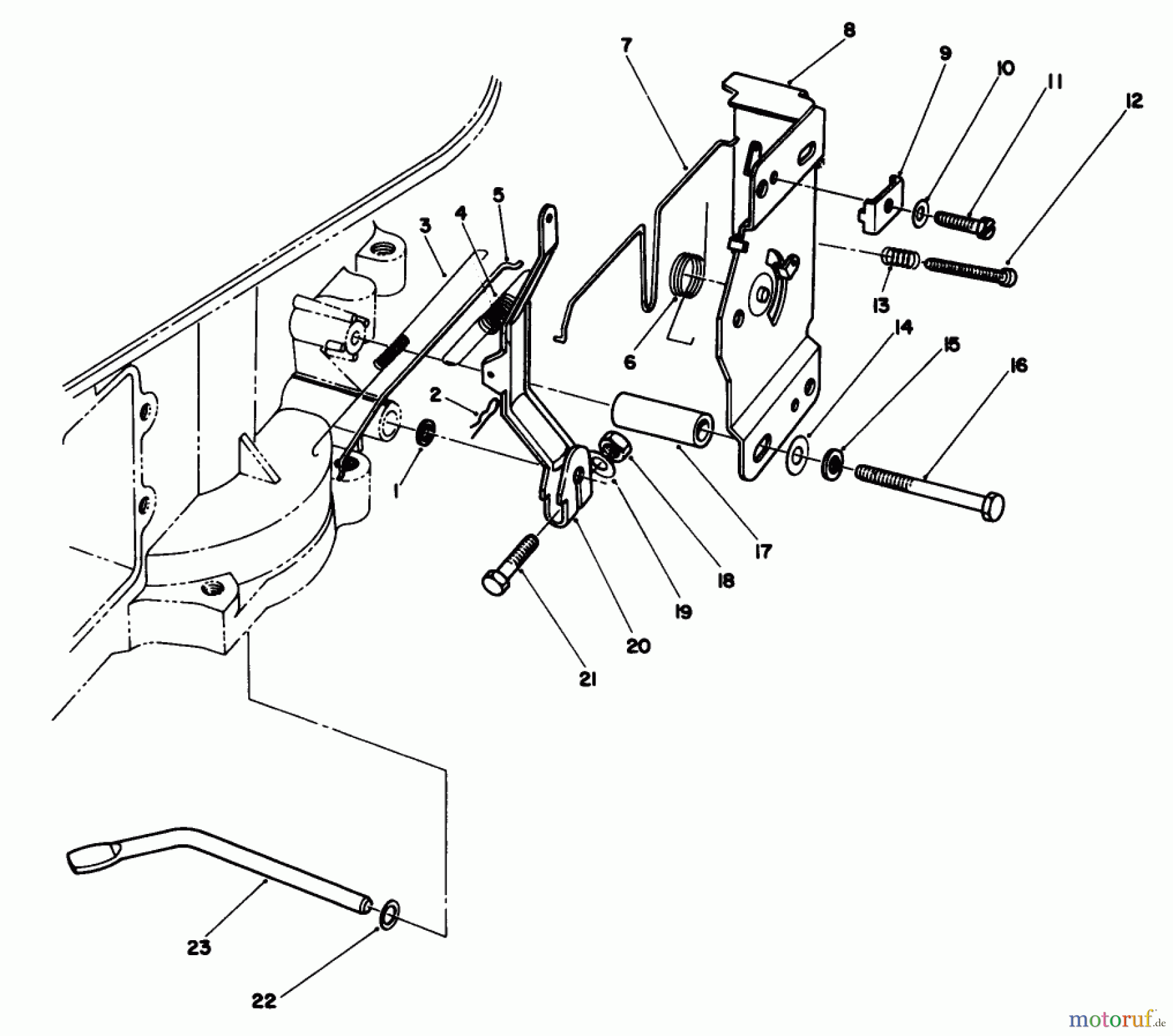 Toro Neu Mowers, Drive Unit Only 30112 - Toro Mid-Size Proline Gear Traction Unit, 12.5 hp, 1990 (0000001-0999999) GOVERNOR ASSEMBLY