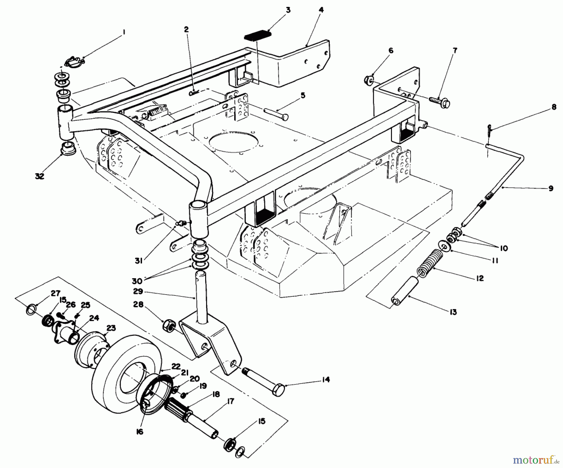 Toro Neu Mowers, Drive Unit Only 30113 - Toro Mid-Size Proline Gear Traction Unit, 8 hp, 1986 (6000001-6999999) 36