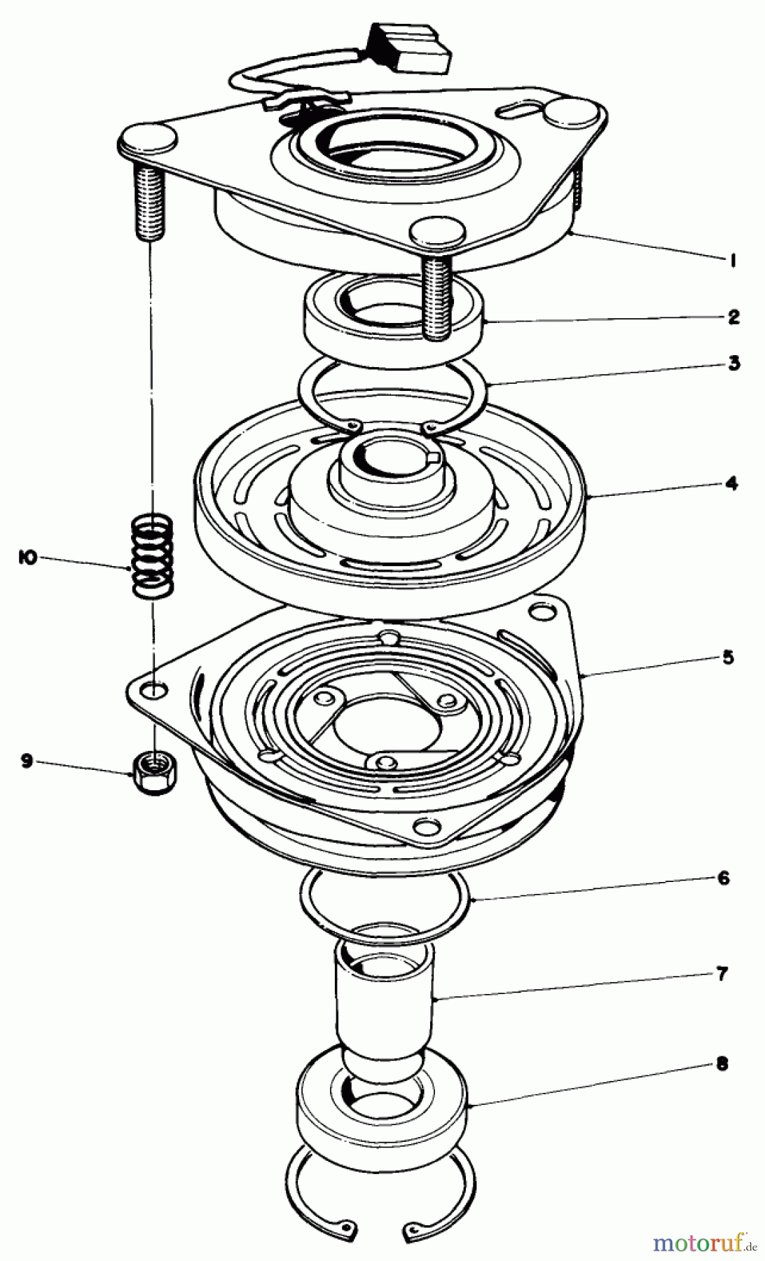 Toro Neu Mowers, Drive Unit Only 30113 - Toro Mid-Size Proline Gear Traction Unit, 8 hp, 1986 (6000001-6999999) CLUTCH ASSEMBLY NO. 54-3200