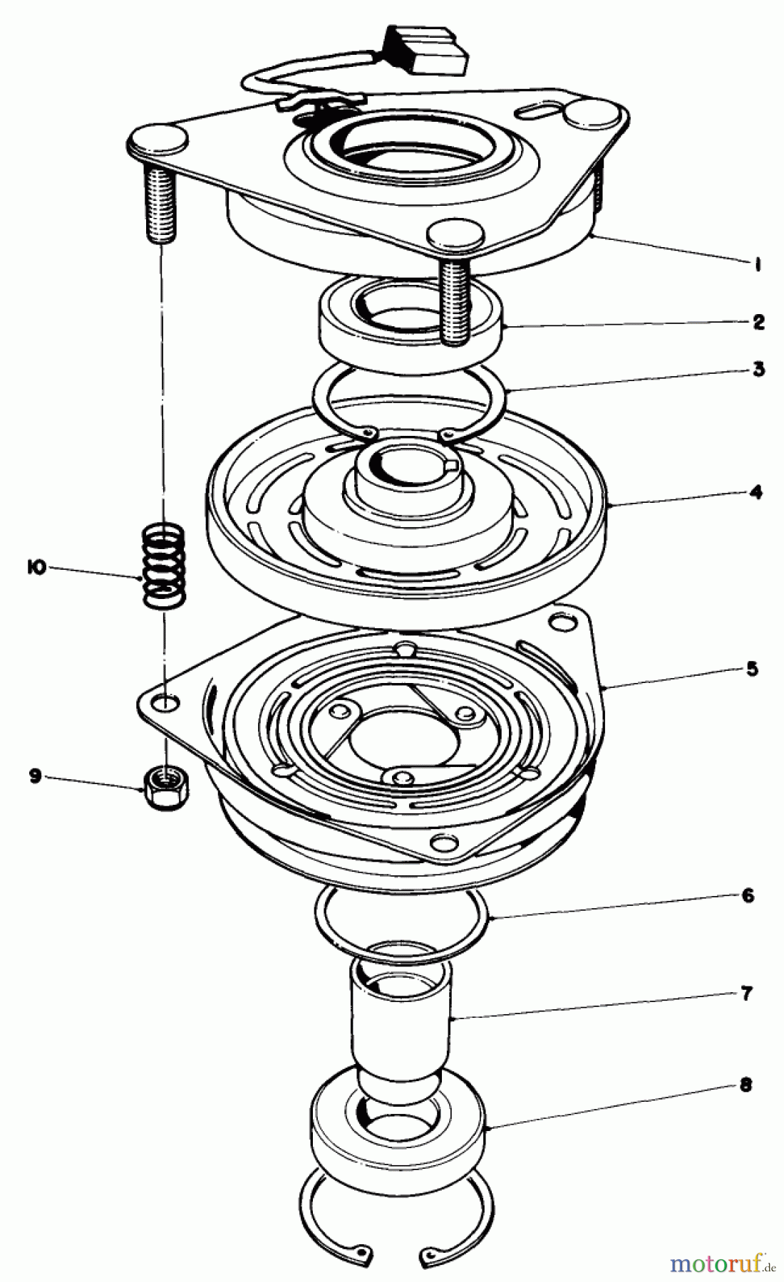  Toro Neu Mowers, Drive Unit Only 30113 - Toro Mid-Size Proline Gear Traction Unit, 8 hp, 1987 (7000001-7999999) CLUTCH ASSEMBLY NO. 54-3200