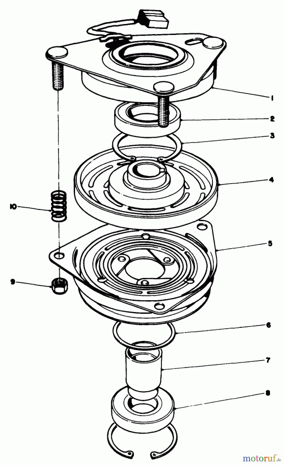 Toro Neu Mowers, Drive Unit Only 30113 - Toro Mid-Size Proline Gear Traction Unit, 8 hp, 1989 (9000001-9999999) CLUTCH ASSEMBLY NO. 54-3200