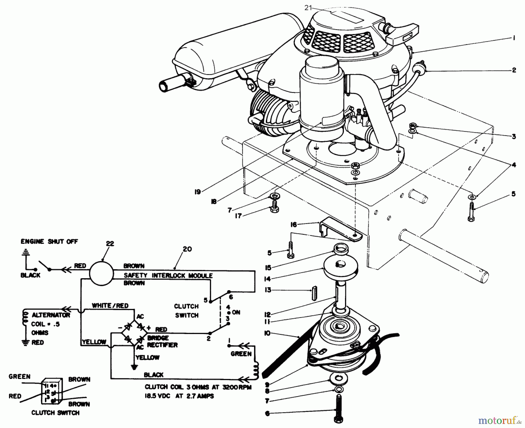  Toro Neu Mowers, Drive Unit Only 30113 - Toro Mid-Size Proline Gear Traction Unit, 8 hp, 1989 (9000001-9999999) ENGINE ASSEMBLY