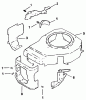 Toro 30114 - Mid-Size Proline Gear Traction Unit, 14 hp, 1991 (1000001-1999999) Ersatzteile BLOWER HOUSING & BAFFLE-ENGINE KOHLER MODEL NO. CV14 T-1412