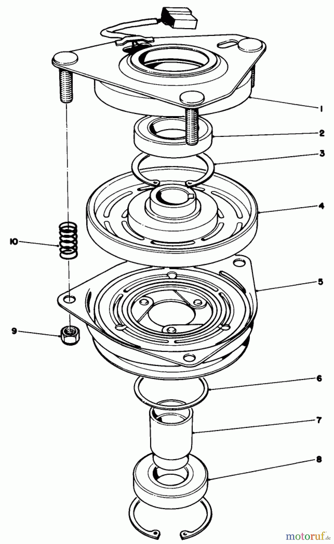 Toro Neu Mowers, Drive Unit Only 30114 - Toro Mid-Size Proline Gear Traction Unit, 14 hp, 1991 (1000001-1999999) CLUTCH ASSEMBLY NO. 54-3200