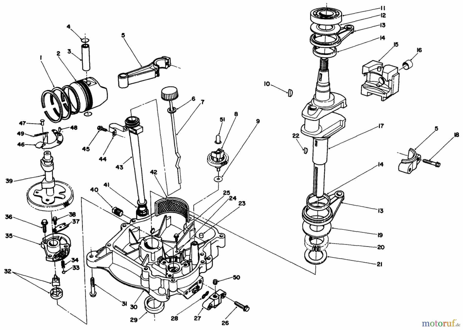  Toro Neu Mowers, Drive Unit Only 30115 - Toro Mid-Size Proline Gear Traction Unit, 12.5 hp, 1989 (9000001-9999999) CRANKCASE ASSEMBLY