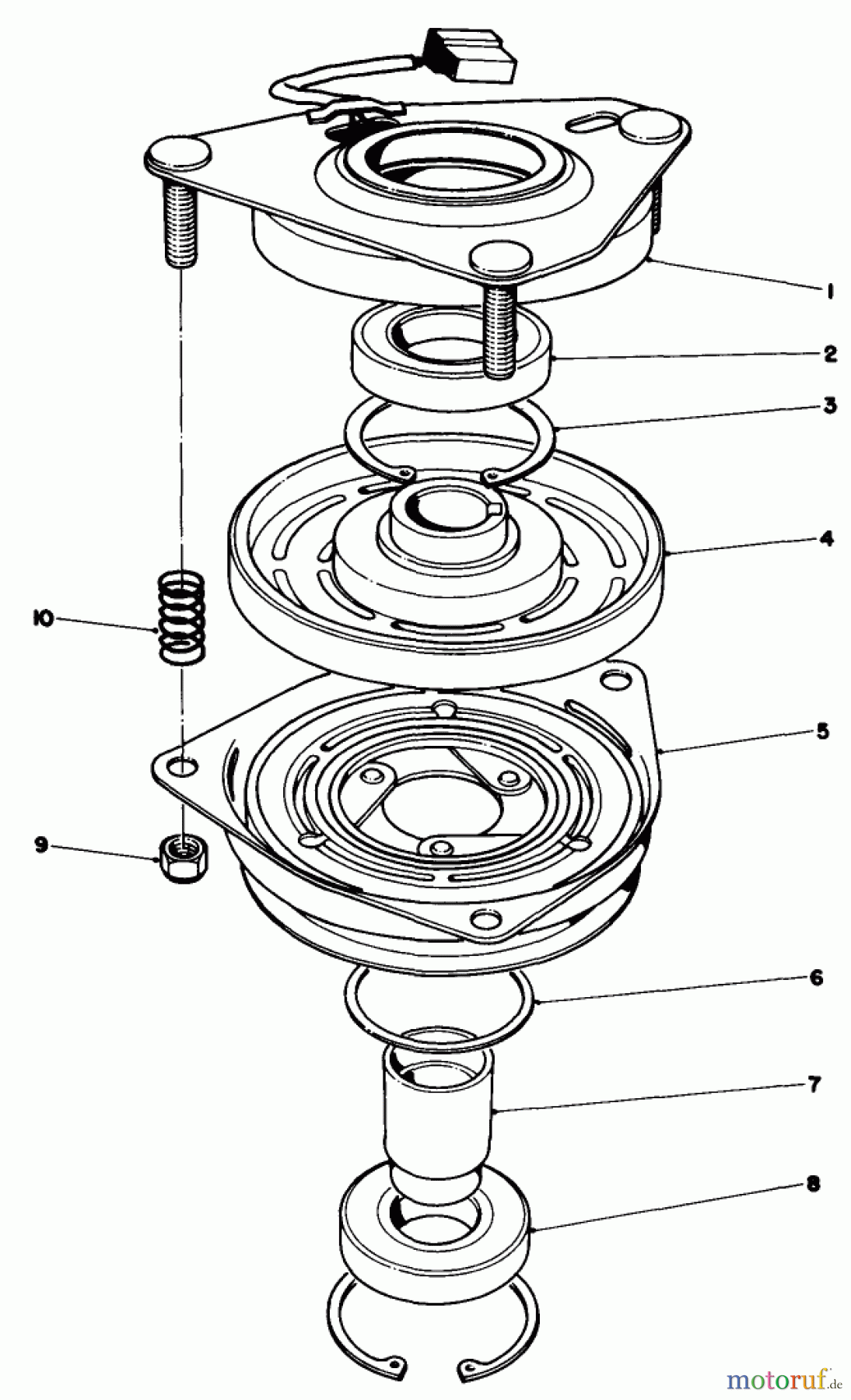  Toro Neu Mowers, Drive Unit Only 30116 - Toro Mid-Size Proline Gear Traction Unit, 16 hp, 1986 (6000001-6999999) CLUTCH ASSEMBLY N0.54-3200