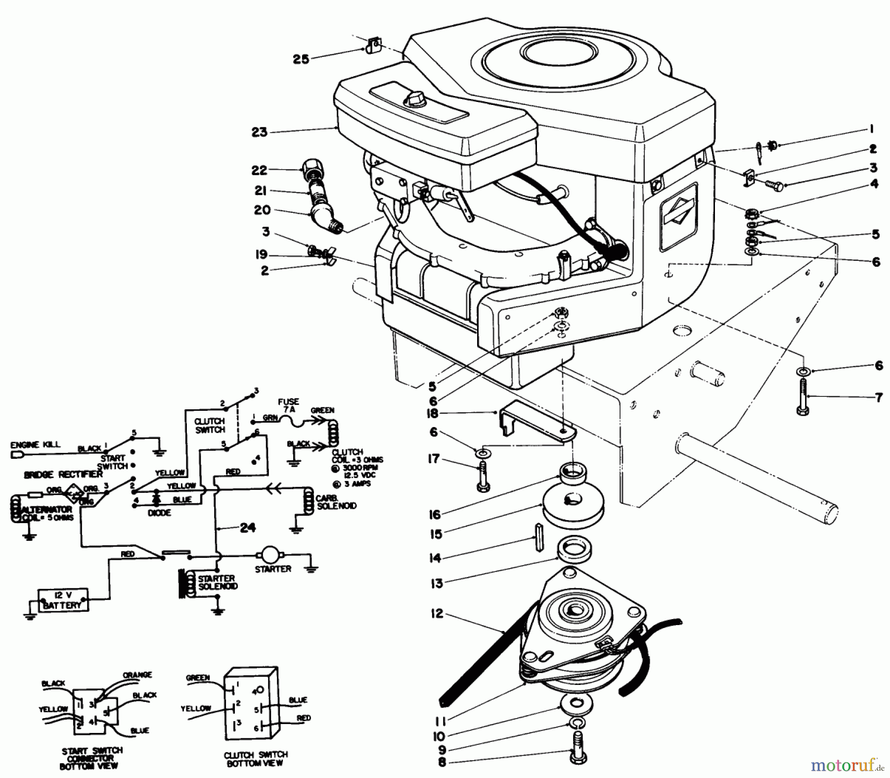  Toro Neu Mowers, Drive Unit Only 30116 - Toro Mid-Size Proline Gear Traction Unit, 16 hp, 1986 (6000001-6999999) ENGINE ASSEMBLY