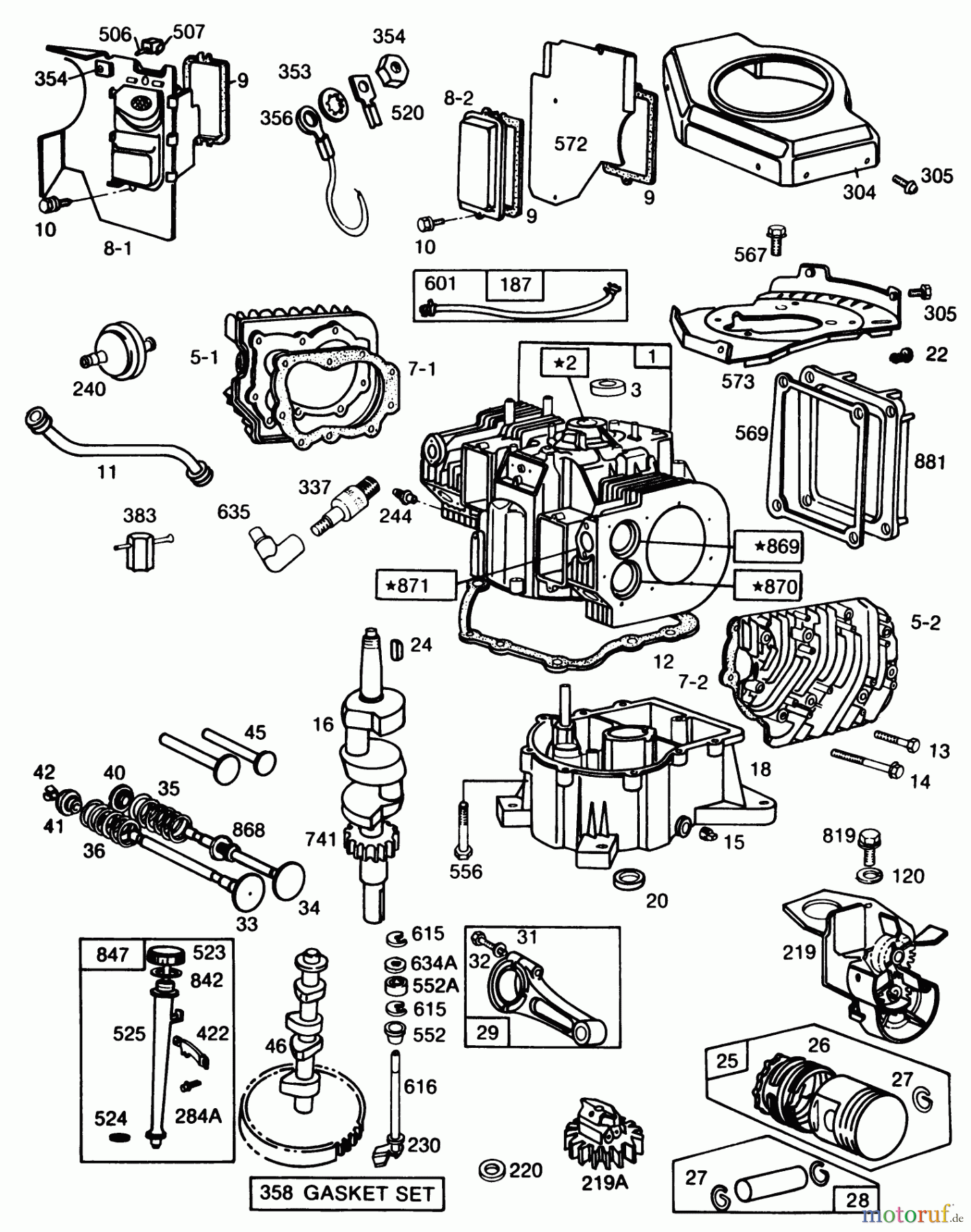 Toro Neu Mowers, Drive Unit Only 30116 - Toro Mid-Size Proline Gear Traction Unit, 16 hp, 1986 (6000001-6999999) ENGINE BRIGGS & STRATTON MODEL NO. 402707-0158-01 #1