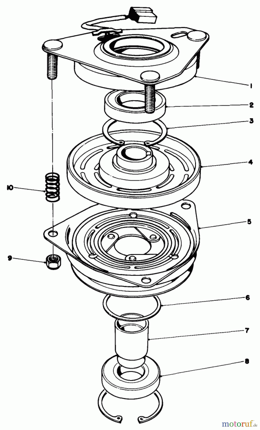 Toro Neu Mowers, Drive Unit Only 30116 - Toro Mid-Size Proline Gear Traction Unit, 16 hp, 1987 (7000001-7999999) CLUTCH ASSEMBLY N0. 54-3200