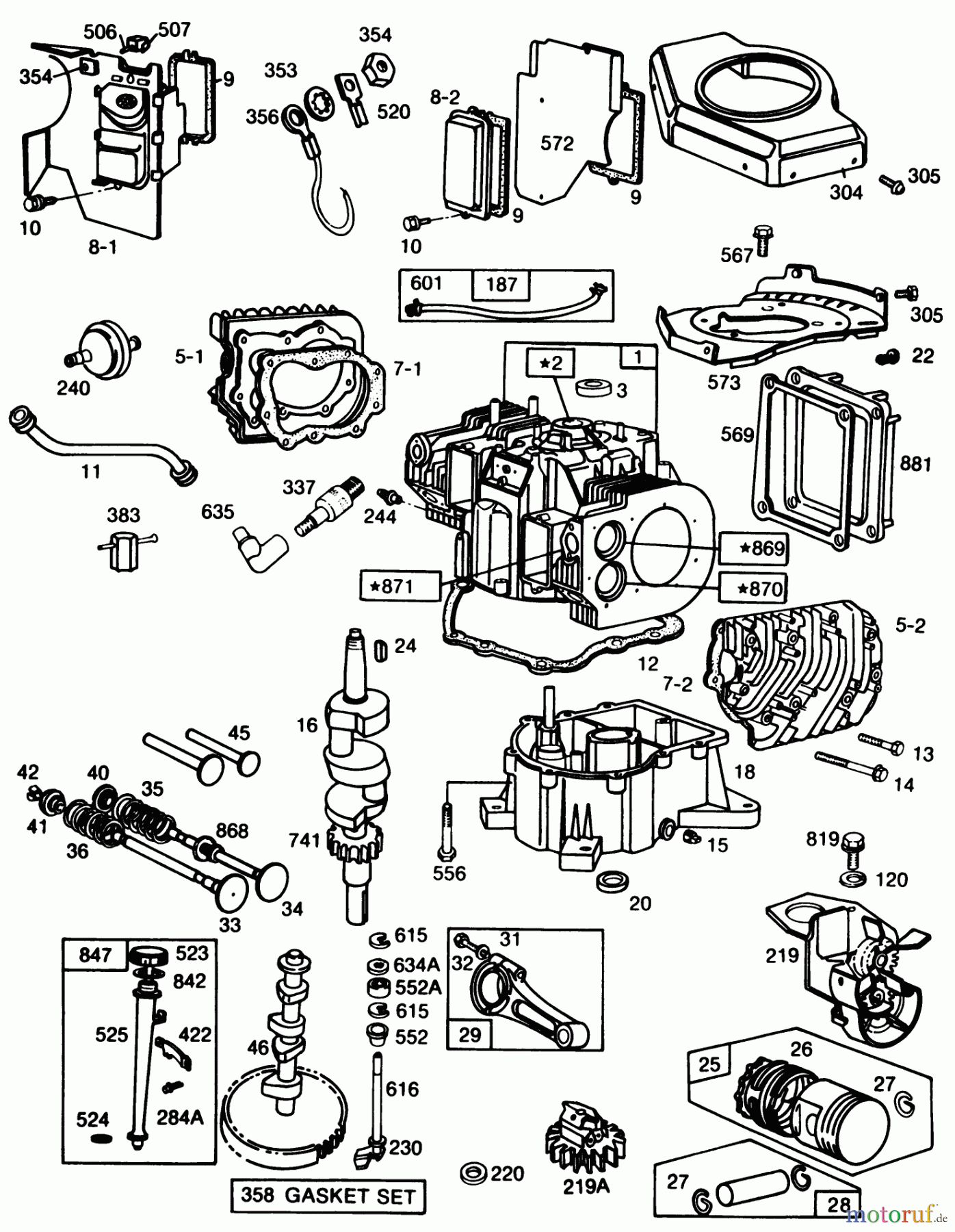  Toro Neu Mowers, Drive Unit Only 30116 - Toro Mid-Size Proline Gear Traction Unit, 16 hp, 1988 (8000001-8999999) BRIGGS & STRATTON ENGINE MODEL NO. 402707-0158-01 #1