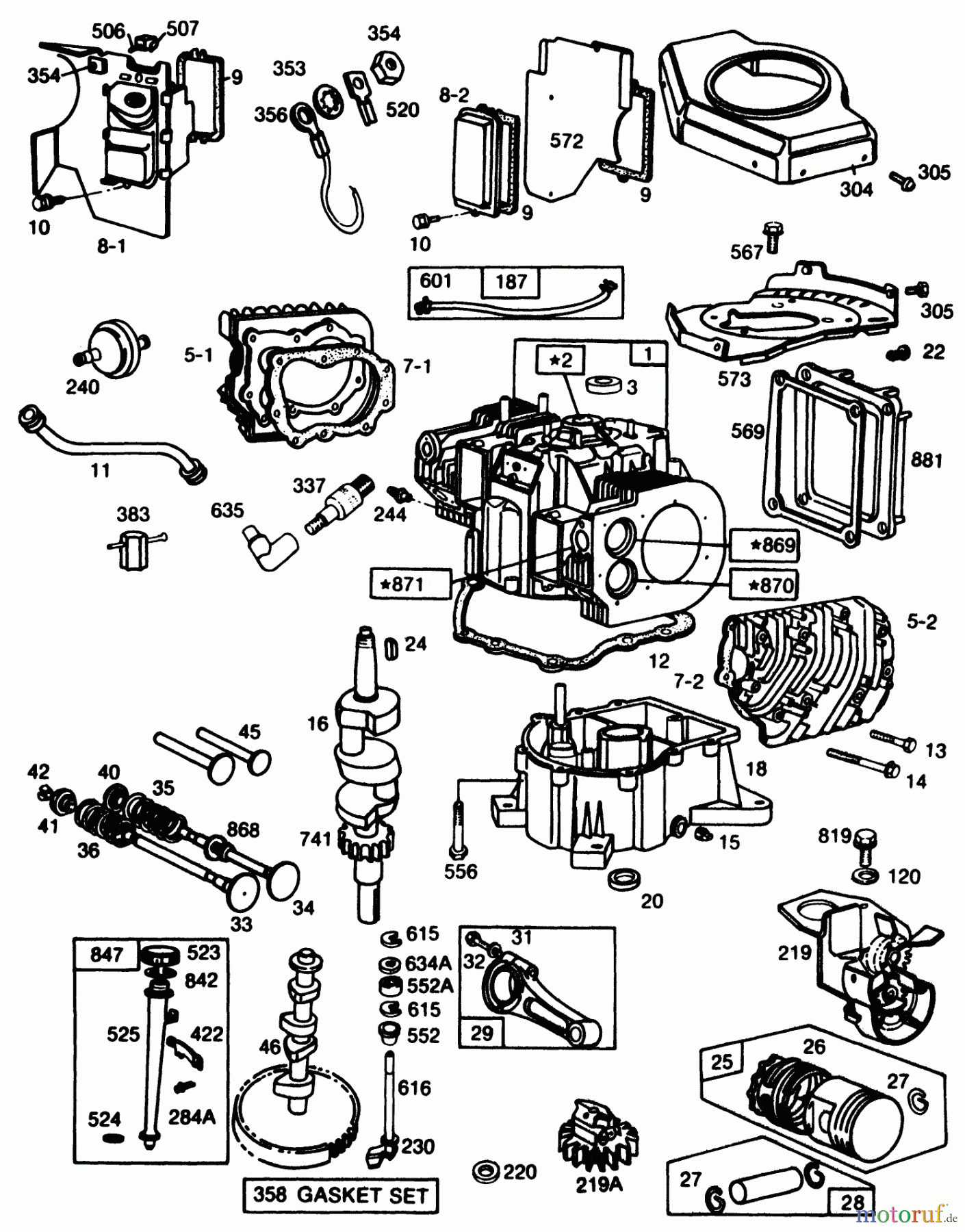 Toro Neu Mowers, Drive Unit Only 30116 - Toro Mid-Size Proline Gear Traction Unit, 16 hp, 1989 (9000001-9999999) BRIGGS & STRATTON ENGINE MODEL NO. 402707-0158-01 #1
