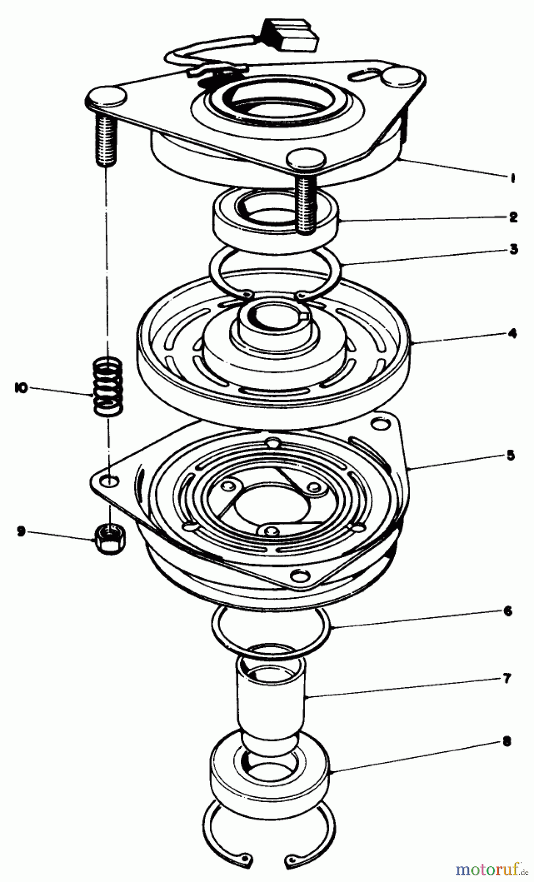 Toro Neu Mowers, Drive Unit Only 30116 - Toro Mid-Size Proline Gear Traction Unit, 16 hp, 1989 (9000001-9999999) CLUTCH ASSEMBLY NO. 54-3200