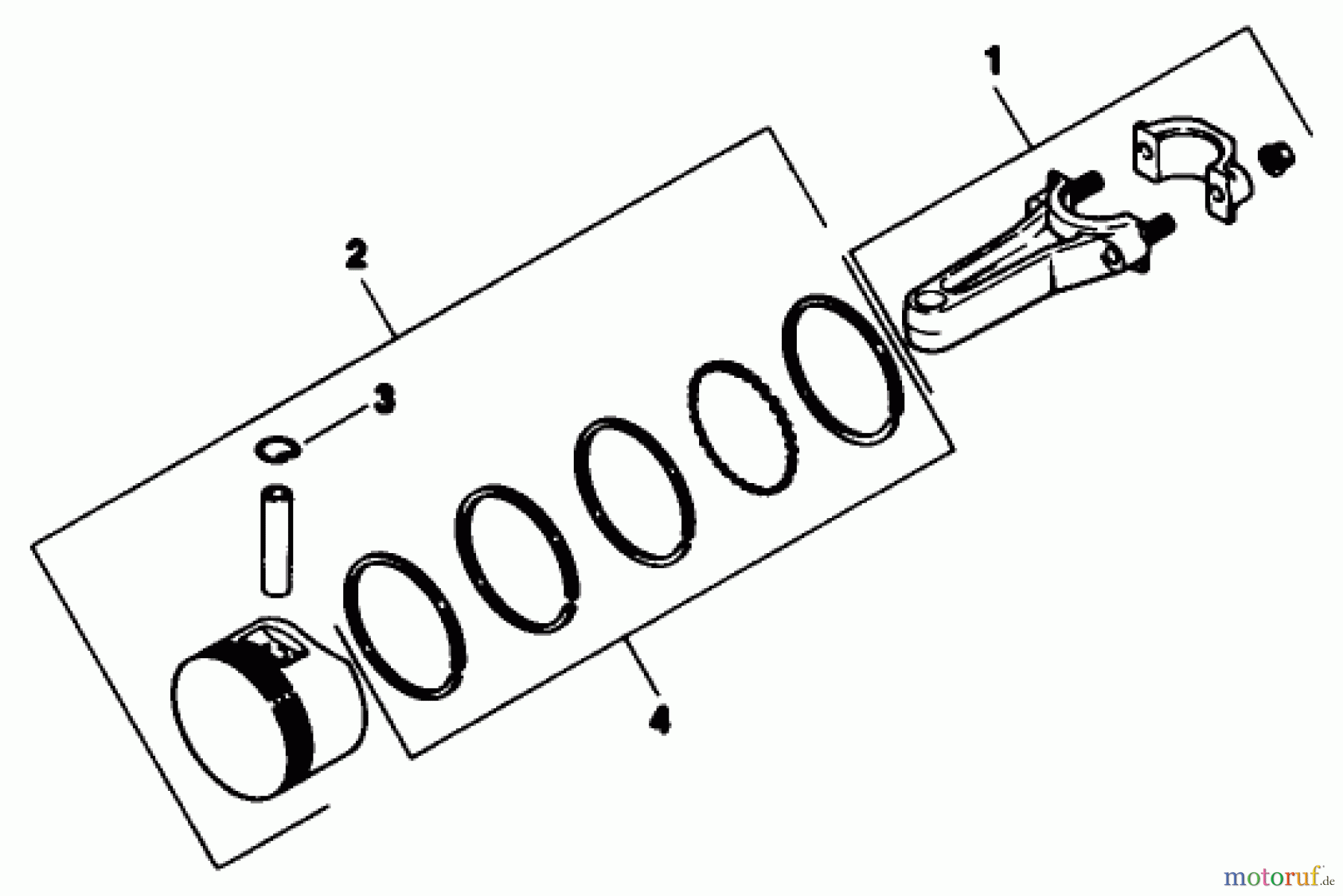 Toro Neu Mowers, Drive Unit Only 30117 - Toro Mid-Size Proline Gear Traction Unit, 16 hp, 1990 (0000001-0999999) PISTON & ROD-ENGINE KOHLER MODEL NO. MV16S-TYPE 56511