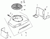 Toro 30117 - Mid-Size Proline Gear Traction Unit, 16 hp, 1991 (1000001-1999999) Ersatzteile BAFFLE & SHROUD-ENGINE KOHLER MODEL NO. MV16S-TYPE 56511
