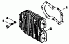 Toro 30117 - Mid-Size Proline Gear Traction Unit, 16 hp, 1991 (1000001-1999999) Ersatzteile CYLINDER HEAD-ENGINE MODEL NO. MV16S-TYPE 56511