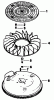 Toro 30117 - Mid-Size Proline Gear Traction Unit, 16 hp, 1991 (1000001-1999999) Ersatzteile FLYWHEEL-ENGINE KOHLER MODEL NO. MV16S-TYPE 56511