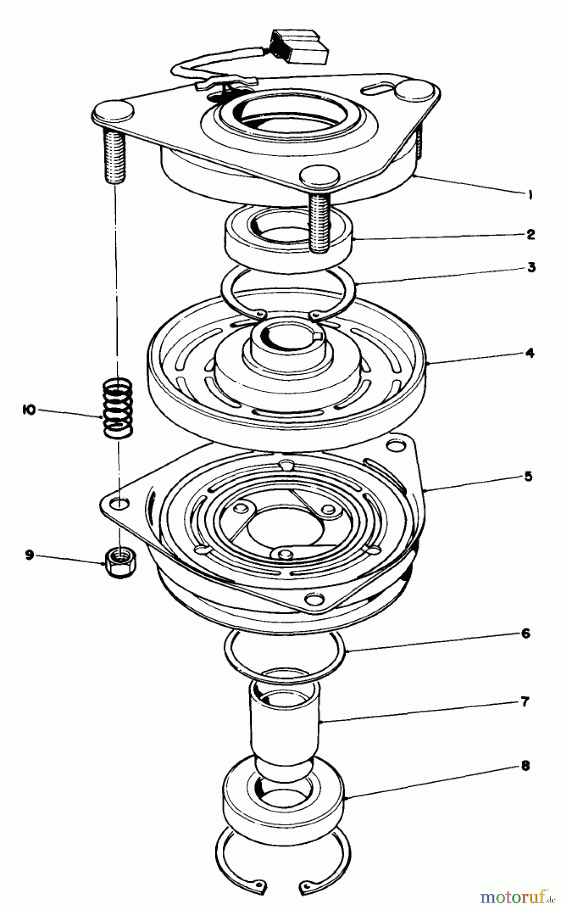 Toro Neu Mowers, Drive Unit Only 30156 - Toro Mid-Size Proline Gear Traction Unit, 12.5 hp, 1991 (100001-199999) CLUTCH ASSEMBLY NO. 54-3200