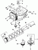 Toro 30156 - Mid-Size Proline Gear Traction Unit, 12.5 hp, 1991 (100001-199999) Ersatzteile CRANKCASE-ENGINE KOHLER MODEL CV12.5T SPEC. NO. 1254